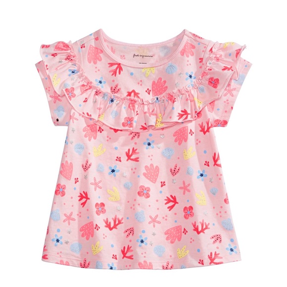 First Impressions Other - NWT First Impressions Shell Print Ruffle Top 18mo First Impressions Other - NWT First Impressions Shell Print Ruffle Top 18mo